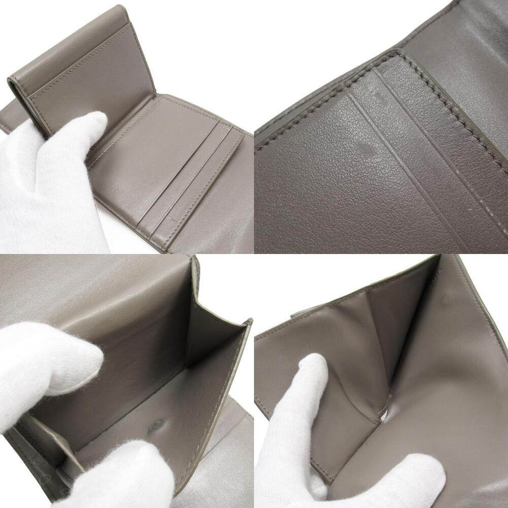 Celine tri greige wallet gold leather fold - Picture 5 of 5